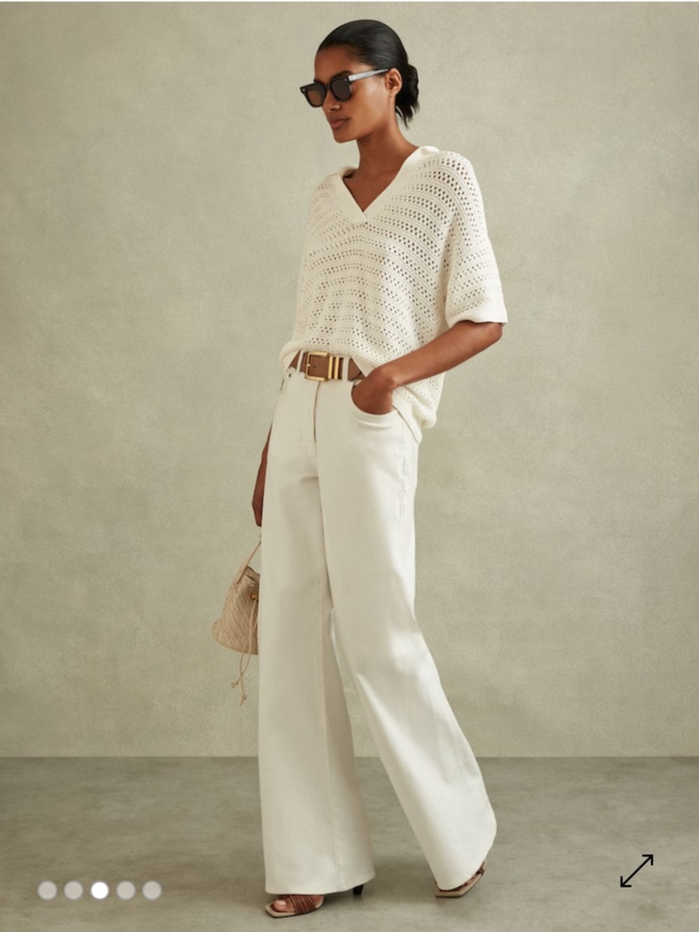 Reiss crochet/ knit top